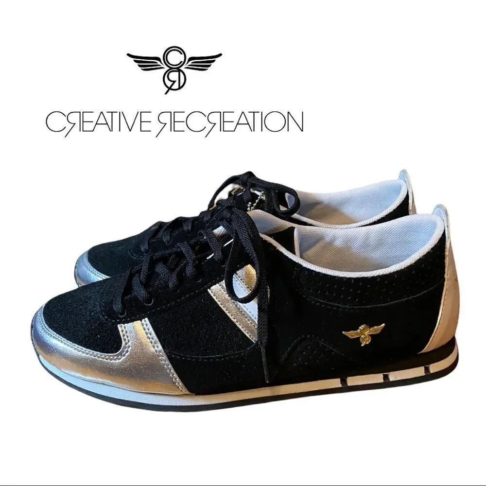 Creative Recreation "Dechico" Black Silver Lace Shoes Sneakers with Box 8.5